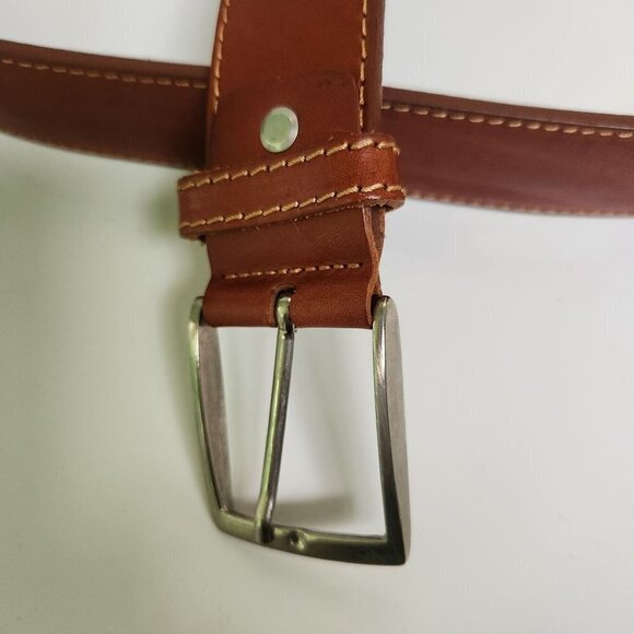Brown Italian Leather Belt Size 40 - Picture 4 of 6